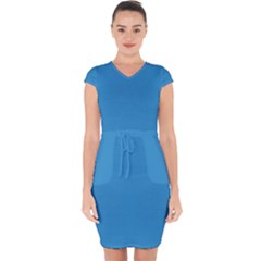 Blue Ivy	 - 	capsleeve Drawstring Dress by ColorfulDresses