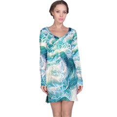 The Endless Sea Long Sleeve Nightdress by GardenOfOphir