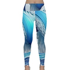 The Power Of The Ocean Lightweight Velour Classic Yoga Leggings by GardenOfOphir