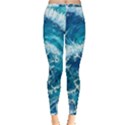 Abstract Blue Ocean Waves Iii Inside Out Leggings View1