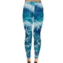 Abstract Blue Ocean Waves Iii Inside Out Leggings View2