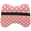 Coral And White Polka Dots Head Support Cushion View2