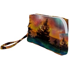 Tree Nature Landscape Fantasy Wristlet Pouch Bag (small) by Ravend