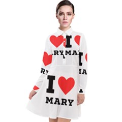 I Love Mary Long Sleeve Chiffon Shirt Dress by ilovewhateva