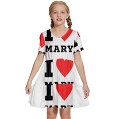 I Love Mary Kids  Short Sleeve Tiered Mini Dress by ilovewhateva