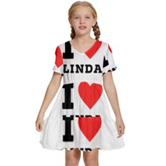 I Love Linda  Kids  Short Sleeve Tiered Mini Dress by ilovewhateva