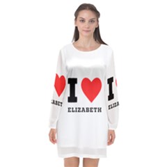 I Love Elizabeth  Long Sleeve Chiffon Shift Dress  by ilovewhateva