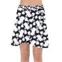 Playful Pups Black and White Pattern Wrap Front Skirt View1