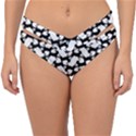 Playful Pups Black and White Pattern Double Strap Halter Bikini Bottoms View1