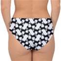 Playful Pups Black and White Pattern Double Strap Halter Bikini Bottoms View2