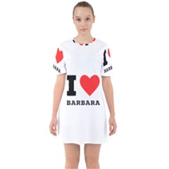 I Love Barbara Sixties Short Sleeve Mini Dress by ilovewhateva