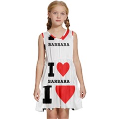 I Love Barbara Kids  Sleeveless Tiered Mini Dress by ilovewhateva