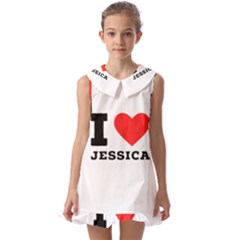 I Love Jessica Kids  Pilgrim Collar Ruffle Hem Dress by ilovewhateva