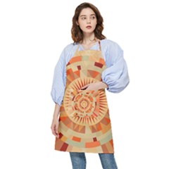 Ai Generated Retro Geometric Pattern Decor Pattern Pocket Apron by Ravend