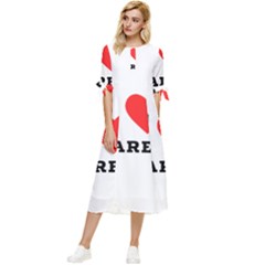 I Love Karen Bow Sleeve Chiffon Midi Dress by ilovewhateva