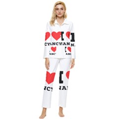 I Love Nancy Womens  Long Sleeve Velvet Pocket Pajamas Set by ilovewhateva