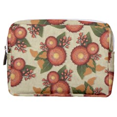 Flowers Leaves Pattern Flora Botany Drawing Art Make Up Pouch (medium) by Ravend