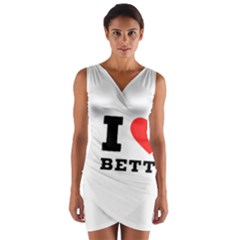 I Love Betty Wrap Front Bodycon Dress by ilovewhateva