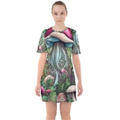 Craft Mushroom Sixties Short Sleeve Mini Dress by GardenOfOphir