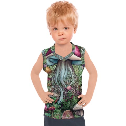 Craft Mushroom Kids  Sport Tank Top by GardenOfOphir