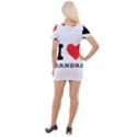 I love sandra Short Sleeve Asymmetric Mini Dress View2