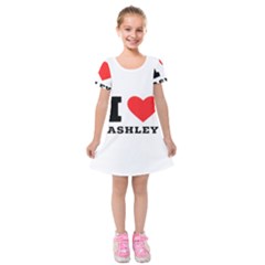 I Love Ashley Kids  Short Sleeve Velvet Dress by ilovewhateva