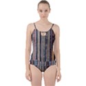 Vintage Vinyl Records Collection Cut Out Top Tankini Set View1
