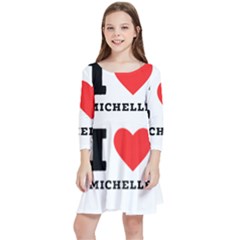 I Love Michelle Kids  Quarter Sleeve Skater Dress by ilovewhateva