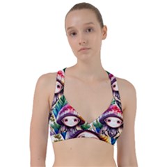 Fantasy Mushroom Forest Sweetheart Sports Bra by GardenOfOphir