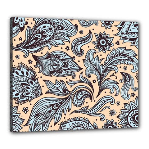 Texture Ornament Paisley Canvas 24  X 20  (stretched)