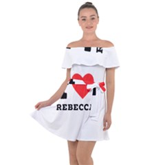 I Love Rebecca Off Shoulder Velour Dress by ilovewhateva