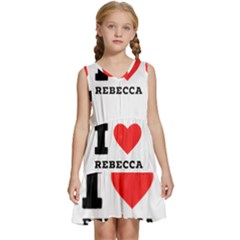 I Love Rebecca Kids  Sleeveless Tiered Mini Dress by ilovewhateva