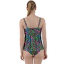 Background Texture Paisley Pattern Twist Front Tankini Set View2