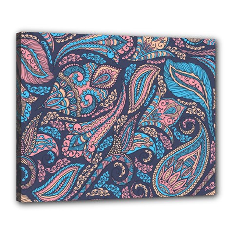 Background Ornament Paisley Canvas 20  X 16  (stretched)