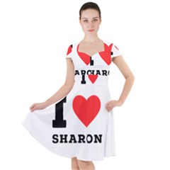 I Love Sharon Cap Sleeve Midi Dress by ilovewhateva