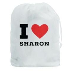 I Love Sharon Drawstring Pouch (3xl) by ilovewhateva