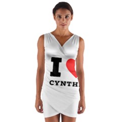 I Love Cynthia Wrap Front Bodycon Dress by ilovewhateva