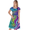 Waves Of Color Classic Short Sleeve Dress View1