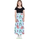 Pigs Pattern Art Design Drawing Sketch Wallpaper Kids  Flared Maxi Skirt View1