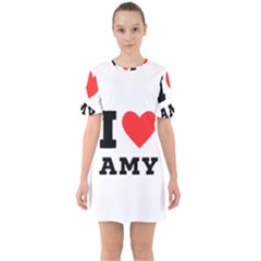 I Love Amy Sixties Short Sleeve Mini Dress by ilovewhateva