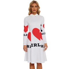 I Love Shirley Long Sleeve Shirt Collar A-line Dress by ilovewhateva