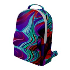 Fluid Background Flap Pocket Backpack (large) by GardenOfOphir