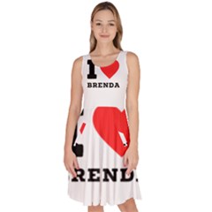 I Love Brenda Knee Length Skater Dress With Pockets by ilovewhateva