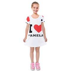 I Love Pamela Kids  Short Sleeve Velvet Dress by ilovewhateva