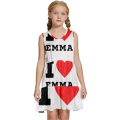 I Love Emma Kids  Sleeveless Tiered Mini Dress by ilovewhateva