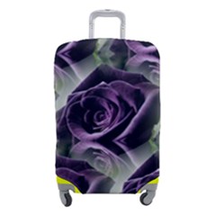 Purple Flower Rose Petals Plant Luggage Cover (small)