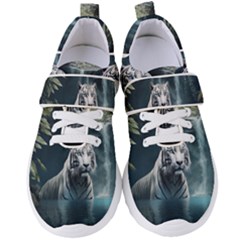 Tiger White Tiger Nature Forest Women s Velcro Strap Shoes by Jancukart