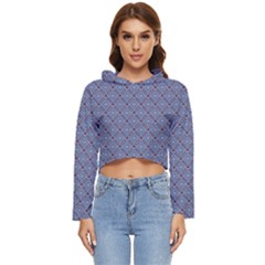 Blue Diamonds Women s Lightweight Cropped Hoodie by Sparkle