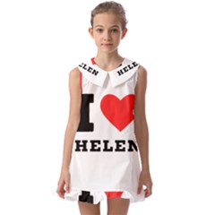 I Love Helen Kids  Pilgrim Collar Ruffle Hem Dress by ilovewhateva