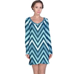 Chevron Vi Long Sleeve Nightdress by GardenOfOphir